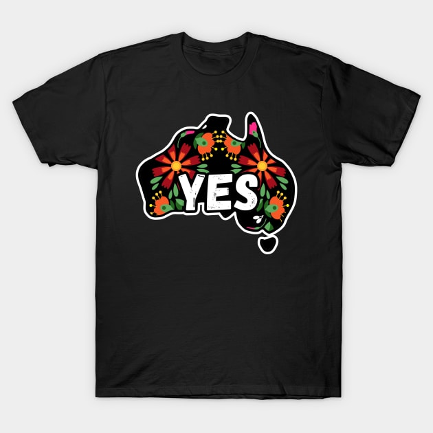 Yes Vote To The Voice Uluru Statement To Parliament Gifts T-Shirt by AdawiArt